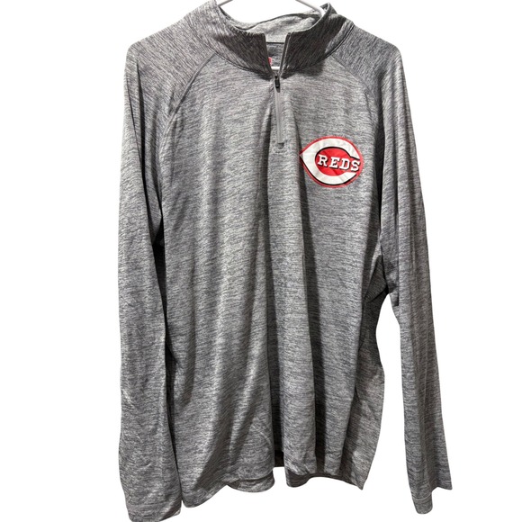 Cincinnati Reds MLB Baseball 1/4 Zip Pullover Long Sleeve Athletic Shirt XL - Picture 2 of 5